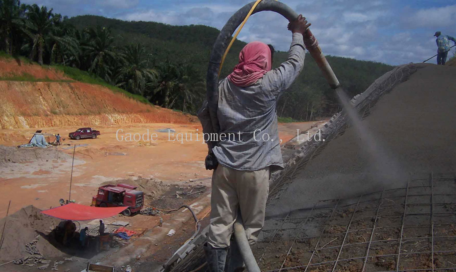 dry shotcrete gunite application