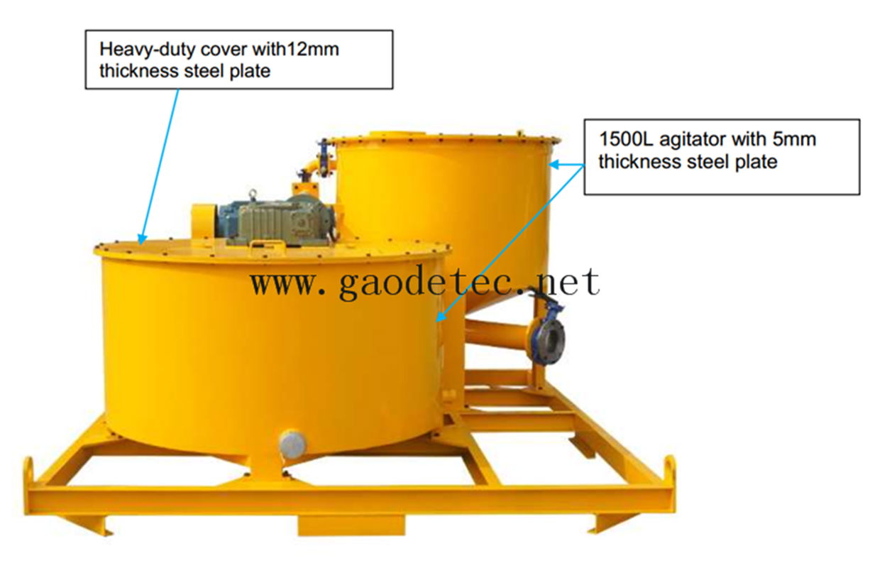 GMA850-1500E Bentonite cement grout mixer and agitator 3