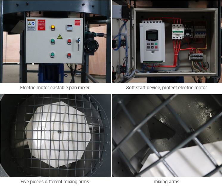 Output 1000kg refractory pan mixer for mixing refractory 5