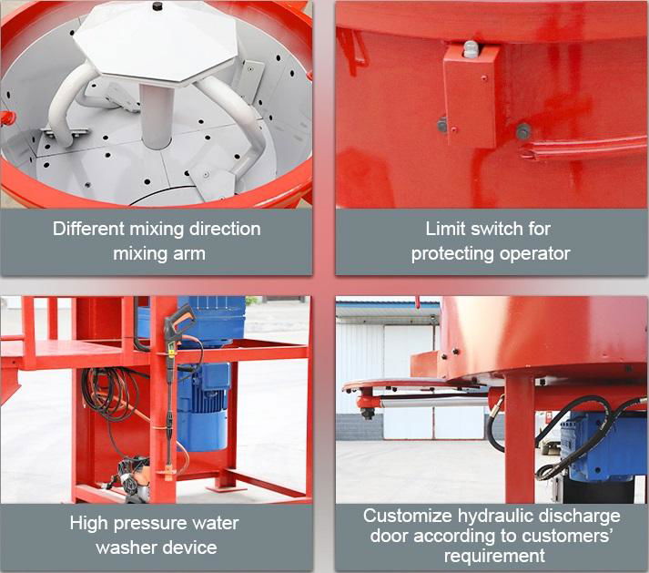 High efficiency inclined pan type intensive mixer refractory materials mixer 3