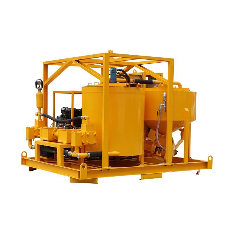 Diesel engine double cylinders piston grout pump station supplier 5
