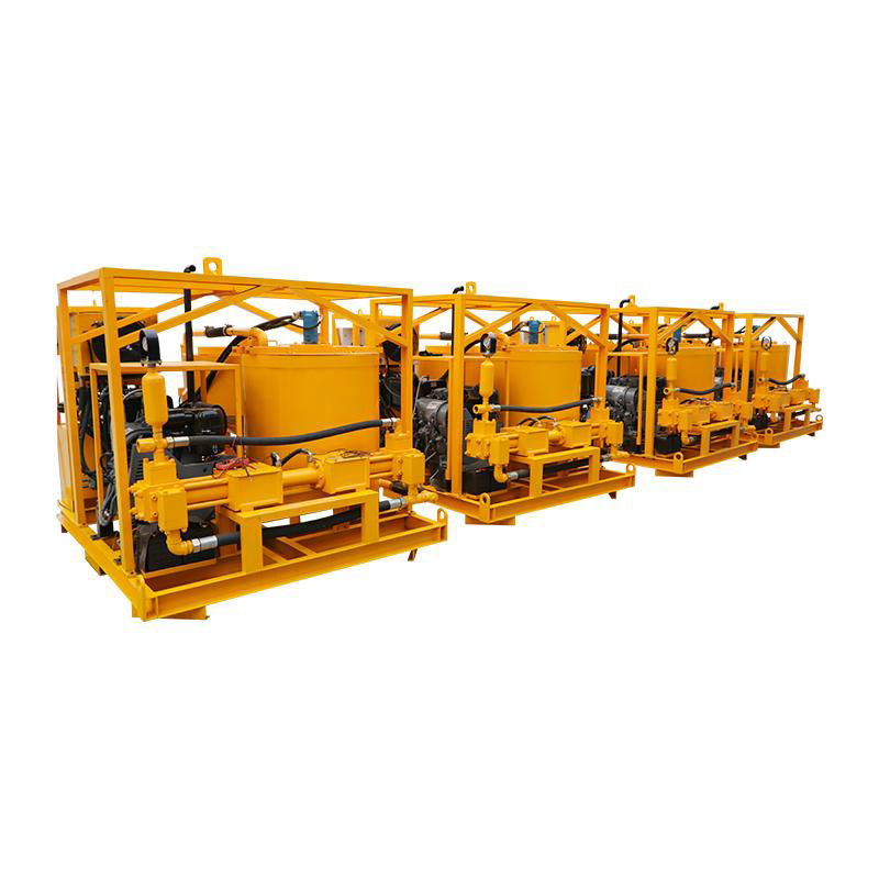 Diesel engine double cylinders piston grout pump station supplier 9