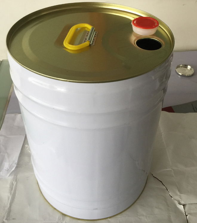 Round metal barrel for oil or chemical with leakproof flexible spout 2