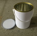 4L metal tin can for paints with metal handle