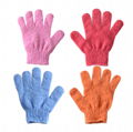 Colorful nylon bath glove for shower, spa bath glove 2