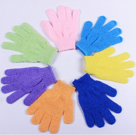 Colorful nylon bath glove for shower, spa bath glove 3