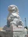 漢白玉石獅子雕刻
