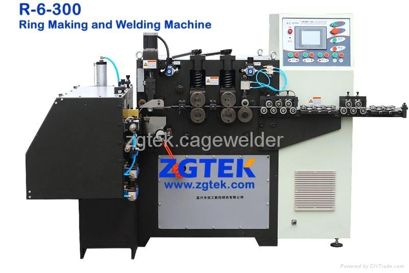 Automatic ring making and welding machine