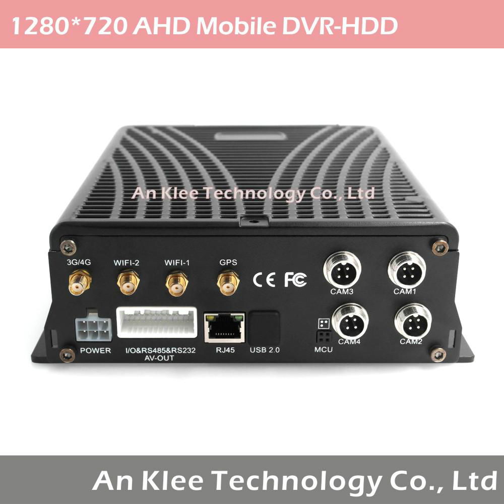 4 Channel AHD 720P Mobile DVR with 3G GPS WIFI G-sensor 