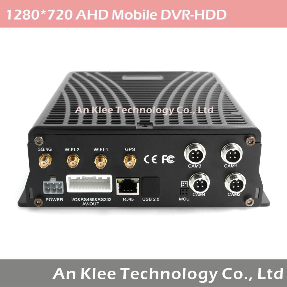 4 Channel AHD 720P Mobile DVR with 3G GPS WIFI G-sensor