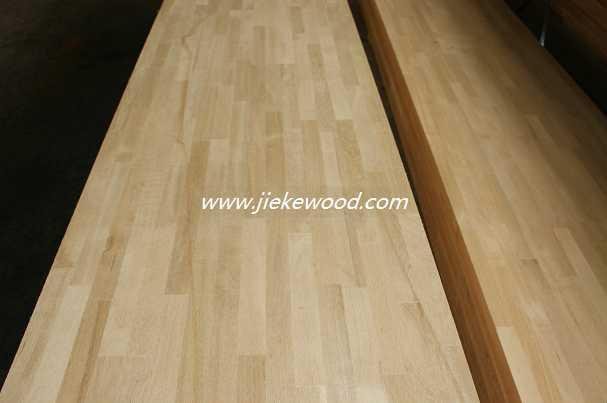 Oak worktop finger joint panel edge glued panels