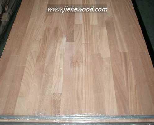 Sapele worktop finger joint panels