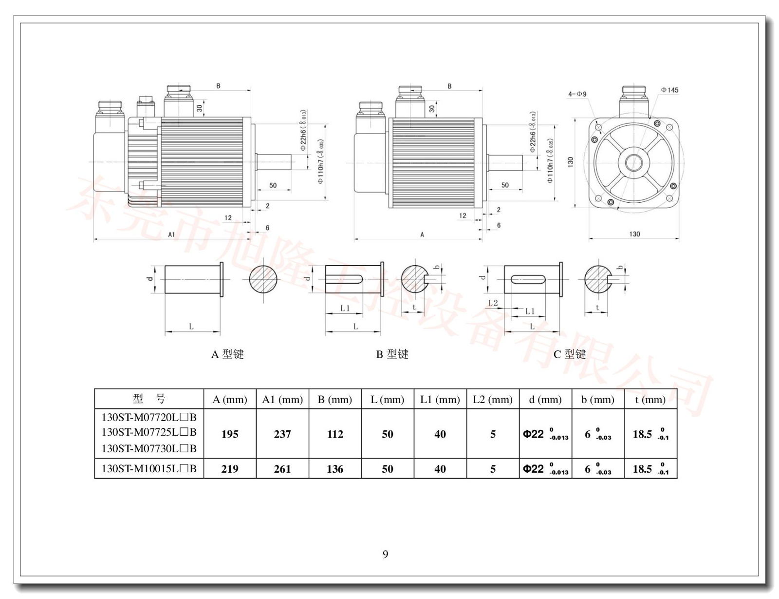 国产华大伺服电机配华大SBF-AL301驱动器 2.0kw 7.7N 2500RPM 220V 木工机械用 4