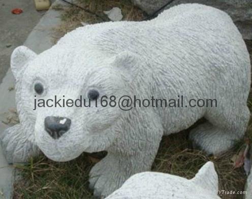 石材北極熊動物雕刻