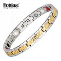 Hottime Hot Sale 4 in 1 Health Energy Fashion 316L Stainless Steel Bracelet 5