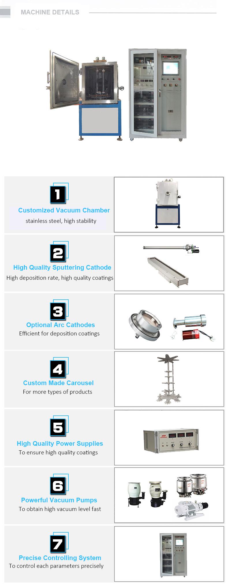 Bright Chrome Finishing Vacuum Sputtering Machine For Plastic Metallization 5