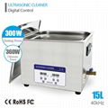 Professional Digital Ultrasonic Cleaner Bath with 15L 360W 40kHz Heating Baskets 1