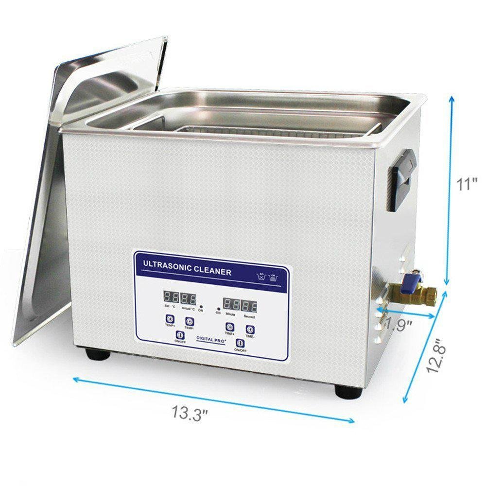 Professional Digital Ultrasonic Cleaner Bath with 15L 360W 40kHz Heating Baskets 4
