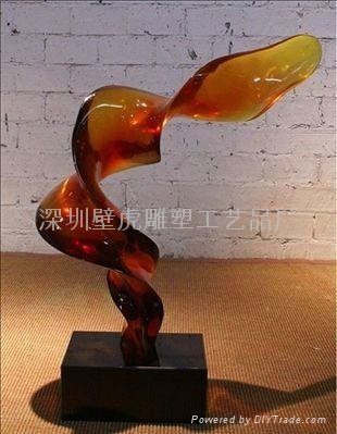 透明海鳥雕塑擺件 2