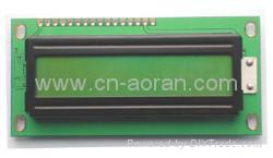 Cheap STN yellow green 16x2  character LCD module with led backlight 