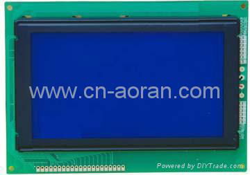 STN blue 240x128 Graphic LCD Module with led backlight  from Aoran lcd