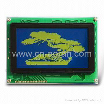 STN blue 240x128 Graphic LCD Module with led backlight  from Aoran lcd 2