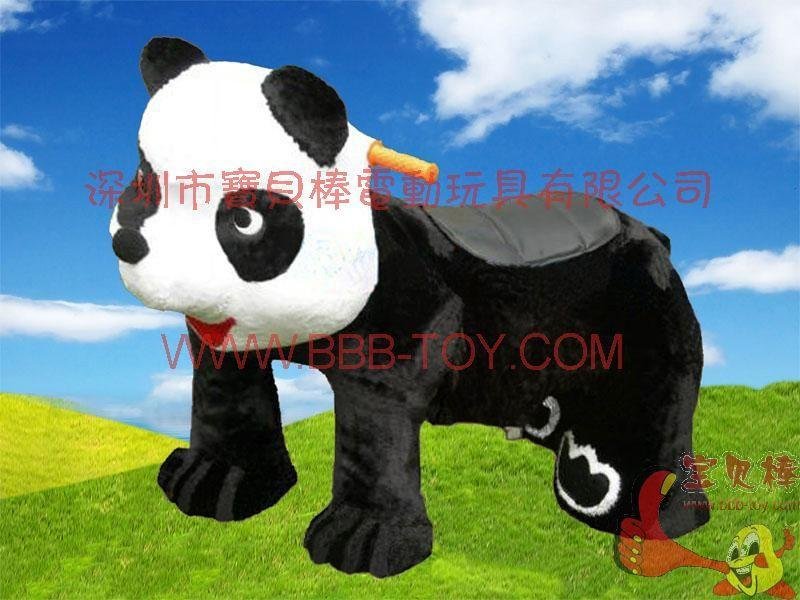电动毛绒玩具车熊猫