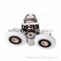 Rollers for shower door, shower door hardware