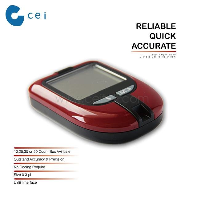 2018 OEM/ODM Best Selling Cheapest No Coding Blood Glucose Meter for Diabetes 3