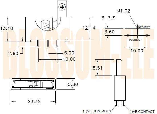 COIN CELL HOLDER(CR2032)BK-5058 2