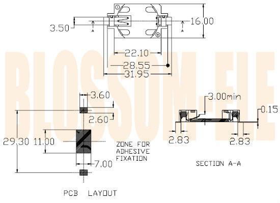 COIN CELL HOLDER(CR2032-6) 2