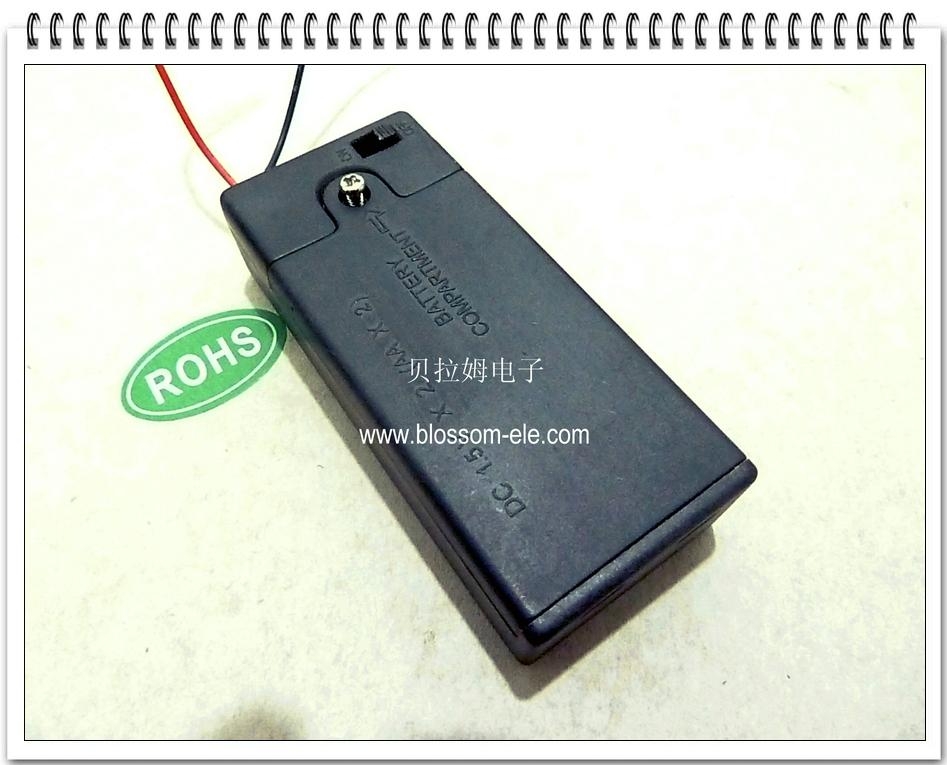 2 "AA" Battery Holder with Lid and ON/OFF Switch (SBH322) SBH322AS BLOSSOM (China
