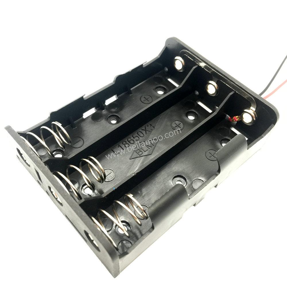 In Parallel 18650*3 Cell Battery Holder with Wire Leads China
