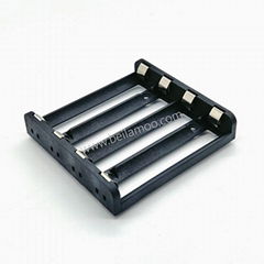 FOUR 18650 Battery Holder with Thro Hole Mount (PC PINS)