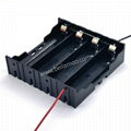 Four 18650 Cells Battery Holder in Parallel with Wire Leads