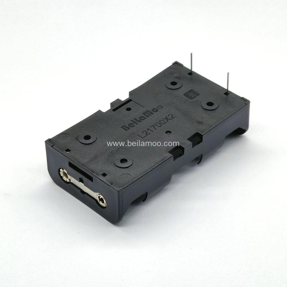 TWO 21700*2 Battery Holder with PC Pins in Series 7.4V DC 2