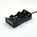 TWO 18650*2 Battery Holder with Wire Leads in Parallel 3.7V DC 1