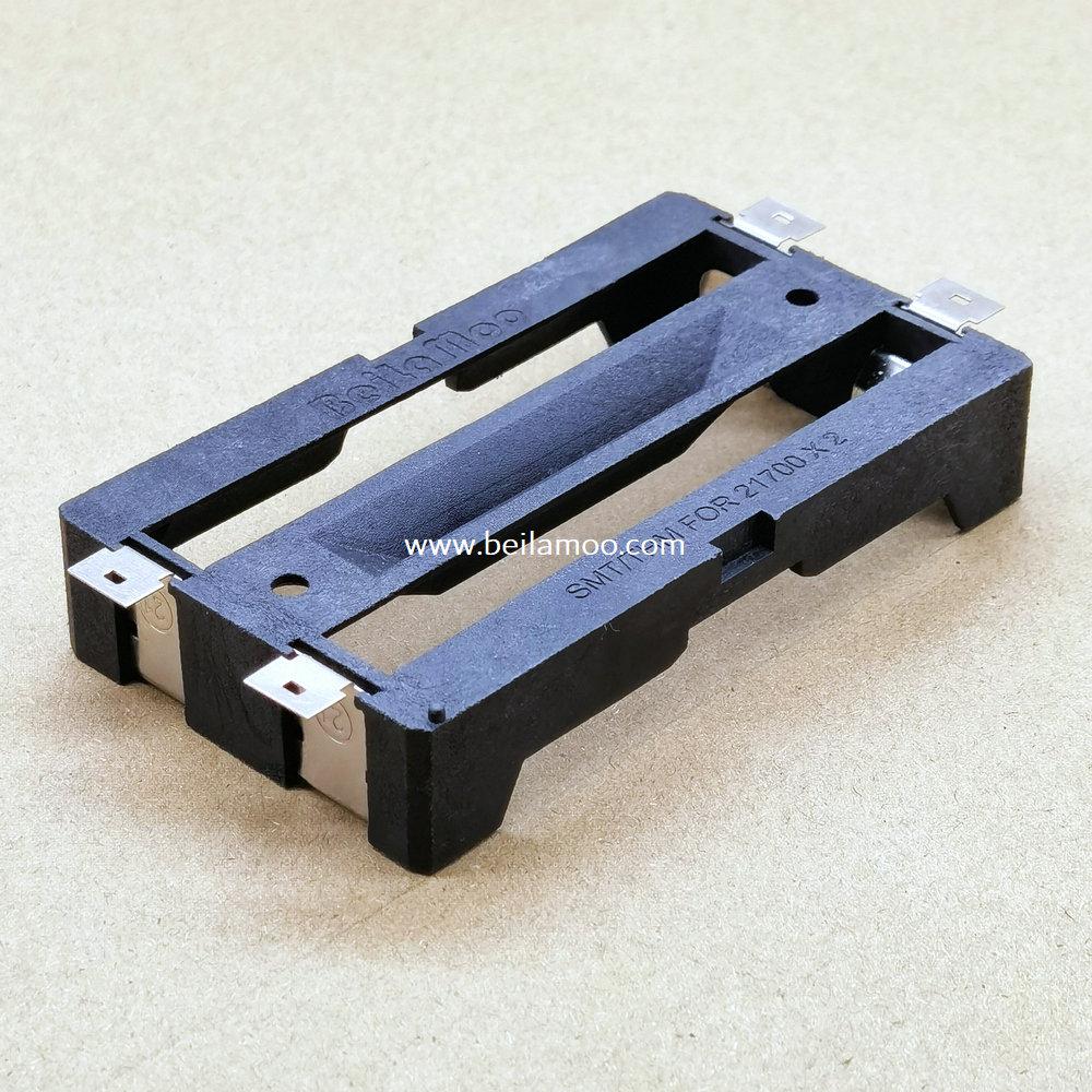 TWO 21700 Battery Holder with Surface Mount 