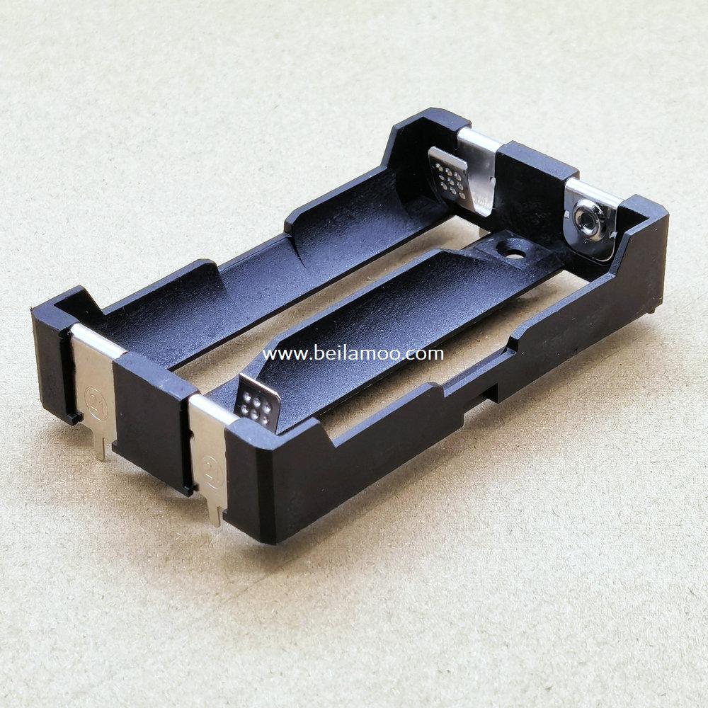 TWO 21700 Battery Holder with Through Hole Pins