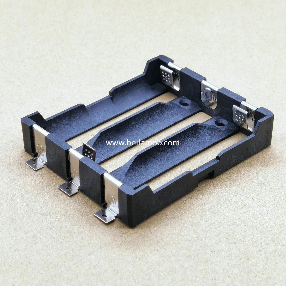 THREE 21700 Battery Holder with Surface Mount 