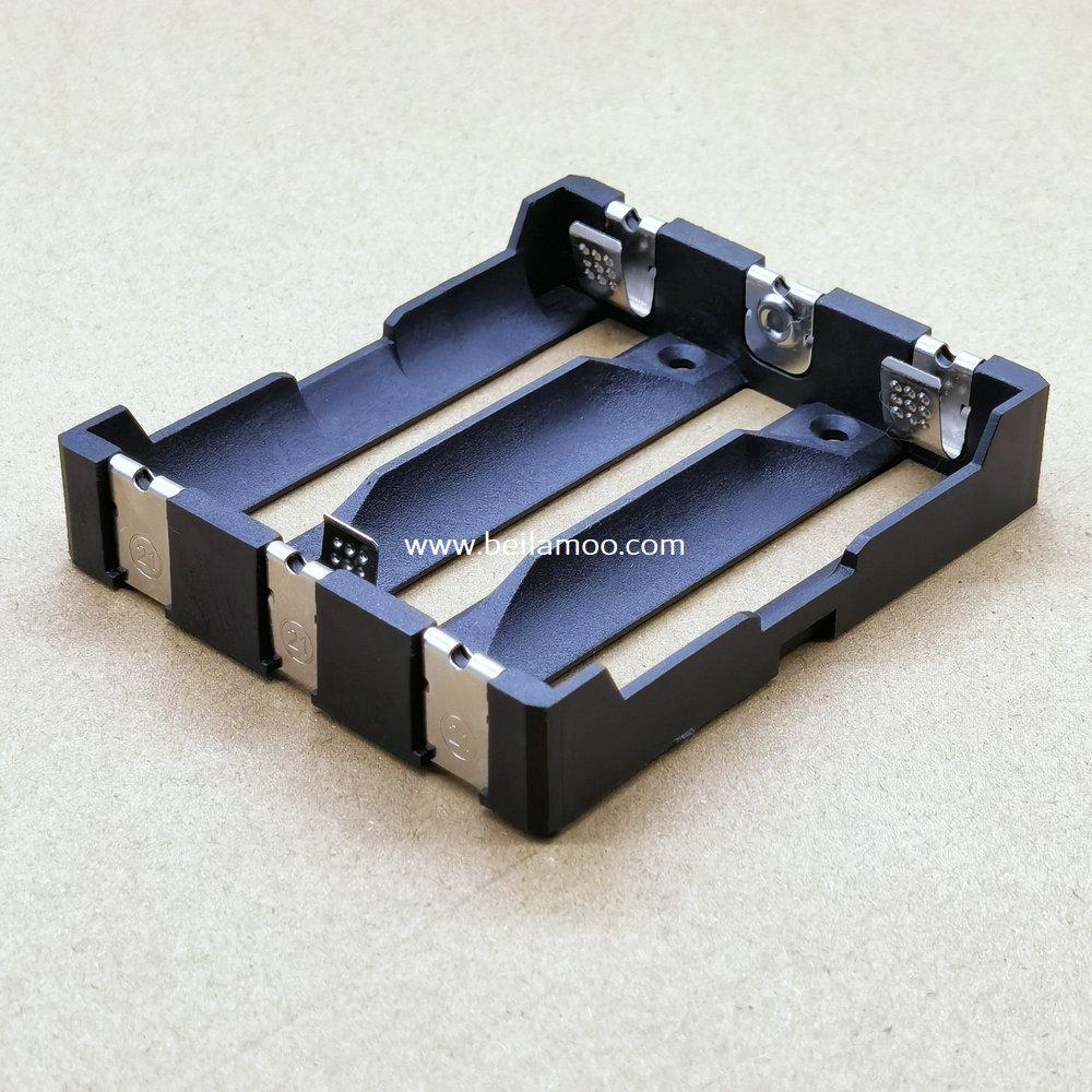 THREE 21700 Battery Holder with Solder Lugs