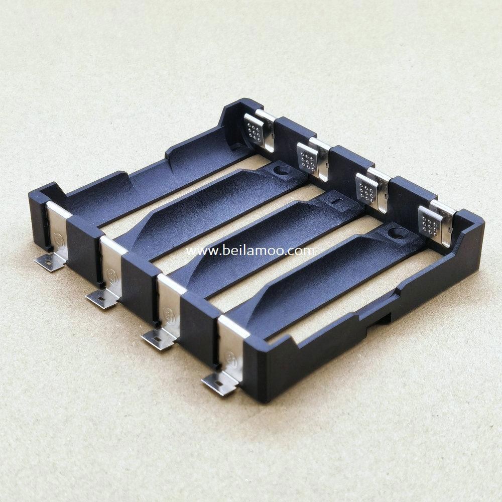 FOUR 21700 Battery Holder with Through Hole Pins