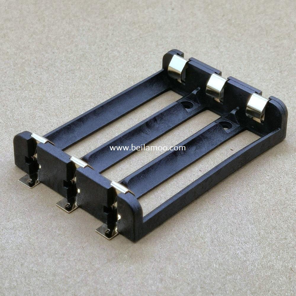THREE 18650 Battery Holder with Surface Mount (SMT)