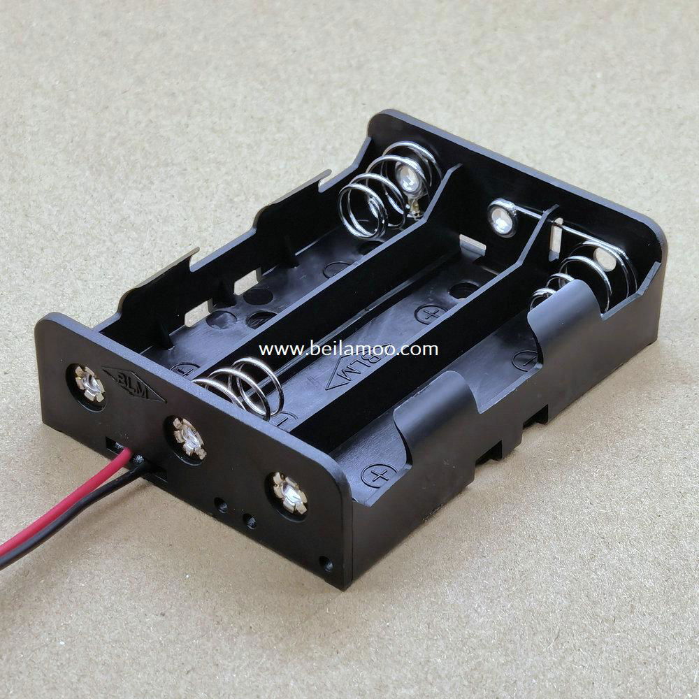 In Series 18650*3 Battery Holder with Wire Leads 11.1V DC 2
