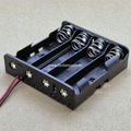 In Parallel 18650*4 Battery Holder with Wire Leads 3.7V DC