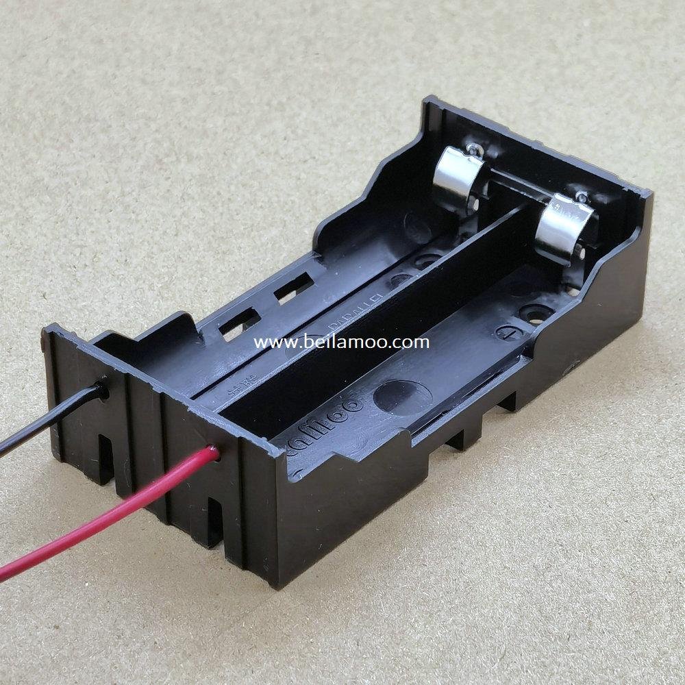 Two 18650 In Series Battery Holder with Wire Leads 7.4V DC 2