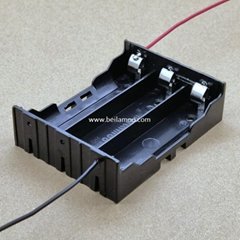 Three 18650 In Series Battery Holder with Wire Leads 11.1V DC
