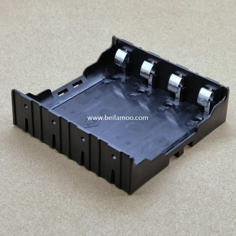 FOUR 18650 Battery Holder with Thro Hole Mount (PC PINS)