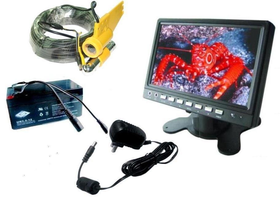 深水高清彩色監視器釣魚潛水攝像頭帶DVR錄像 4