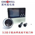 3.2 "color photo can store cat eye visual electronic doorbell